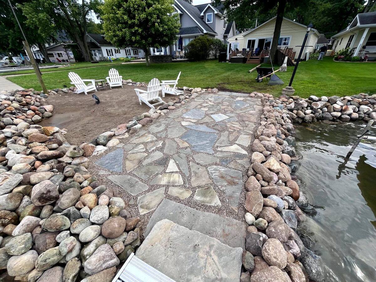 Flagstone patio