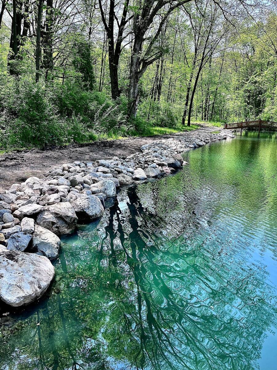 Pond seawall